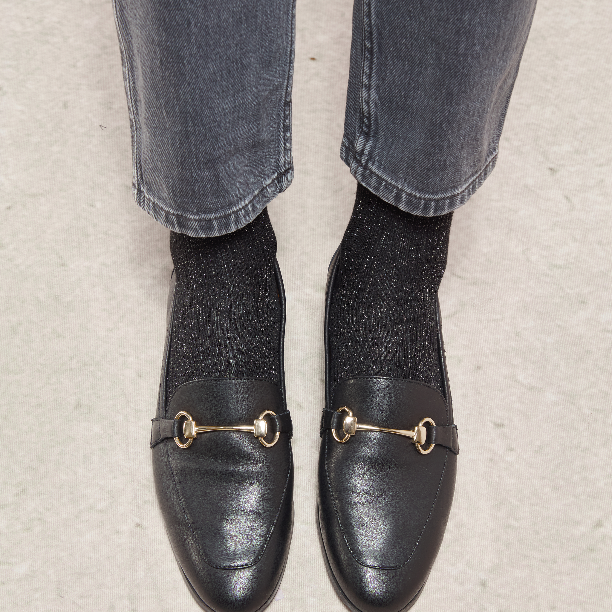 Noir - Argenté - Coton