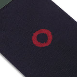 Chaussette monogrammée à l'unité - Bleu marine & Rouge