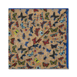 Pochette multicolore - Motif papillons - Laine & Soie