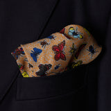Pochette multicolore - Motif papillons - Laine & Soie