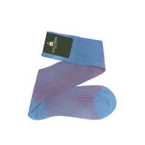 Bleu ciel & Framboise - Fil d'Écosse