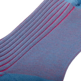 Bleu ciel & Framboise - Fil d'Écosse