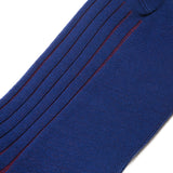 Midnight Blue & Red - Super-Durable Cotton Lisle