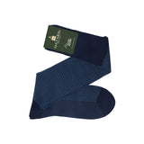 Navy & Steel - Houndstooth - Extra-strong Cotton Lisle