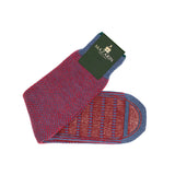 Chaussettes d'intérieur Bleu & Rouge - Laine