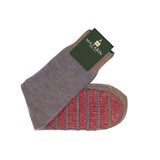 Chaussettes d'intérieur Taupe & Bleu - Laine