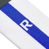 Chaussette monogrammée à l'unité - Blanc & Bleu roi