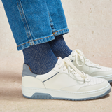 Royal blue - Silver - Cotton