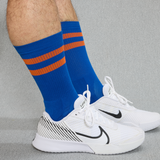 Bleu Roi & Orange Vintage - Coton