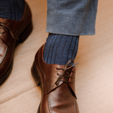 Stahlblau - Superfestes Fil d'Écosse Baumwolle