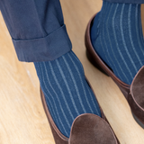 Night Blue & Sky Blue - Super-Durable Cotton Lisle