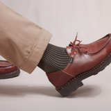 Cinnamon & Green - Houndstooth - Super-durable Cotton lisle