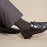 Purple & Khaki - Houndstooth - Super-strong Cotton lisle