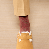 Taupe & Bordeaux - Gamme Bison Caviar - Laine