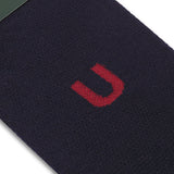 Chaussette monogrammée à l'unité - Bleu marine & Rouge