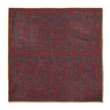 Pochette Acier & Rouge - Motif Corail - Laine & Soie