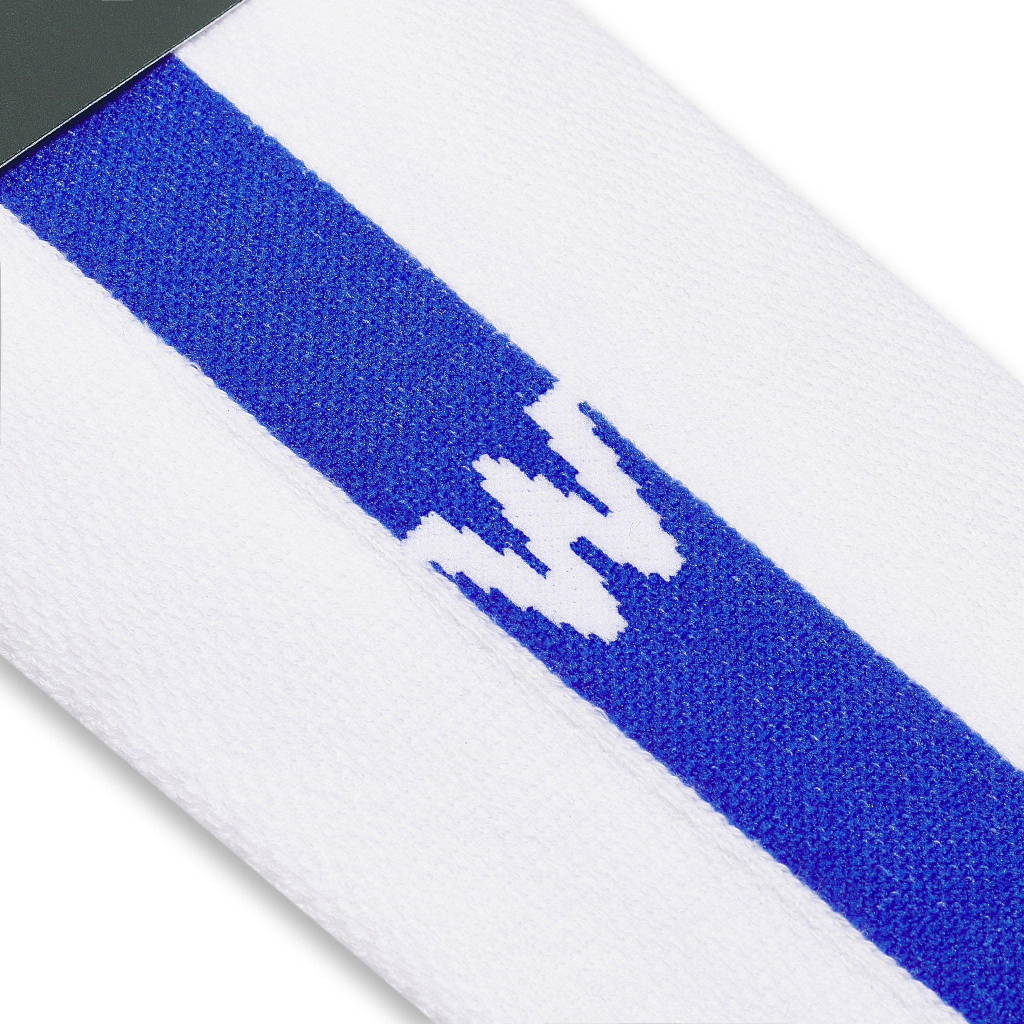 Chaussette monogrammée à l'unité - Blanc & Bleu roi