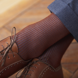 Brown & Blue - Cotton lisle