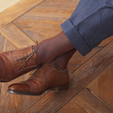 Brown & Blue - Cotton lisle