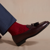 Garnet red - Natté - Wool