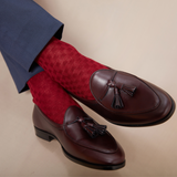 Garnet red - Natté - Wool