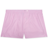Caleçon rose et blanc - Rayures bengale - Coton Oxford