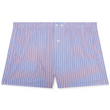 Sky Blue & Red & White boxer shorts - Stripes - Cotton