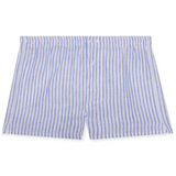 White & Blue -Classic Boxers - Linen