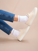 White & Gray - Stripes - Cotton