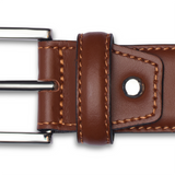 Tobacco - Silver buckle - Calfskin