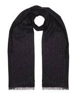 Écharpe 100% Cachemire - Chevrons - Anthracite & Gris