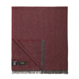 Écharpe 100% Cachemire - Chevrons - Rouge & Gris