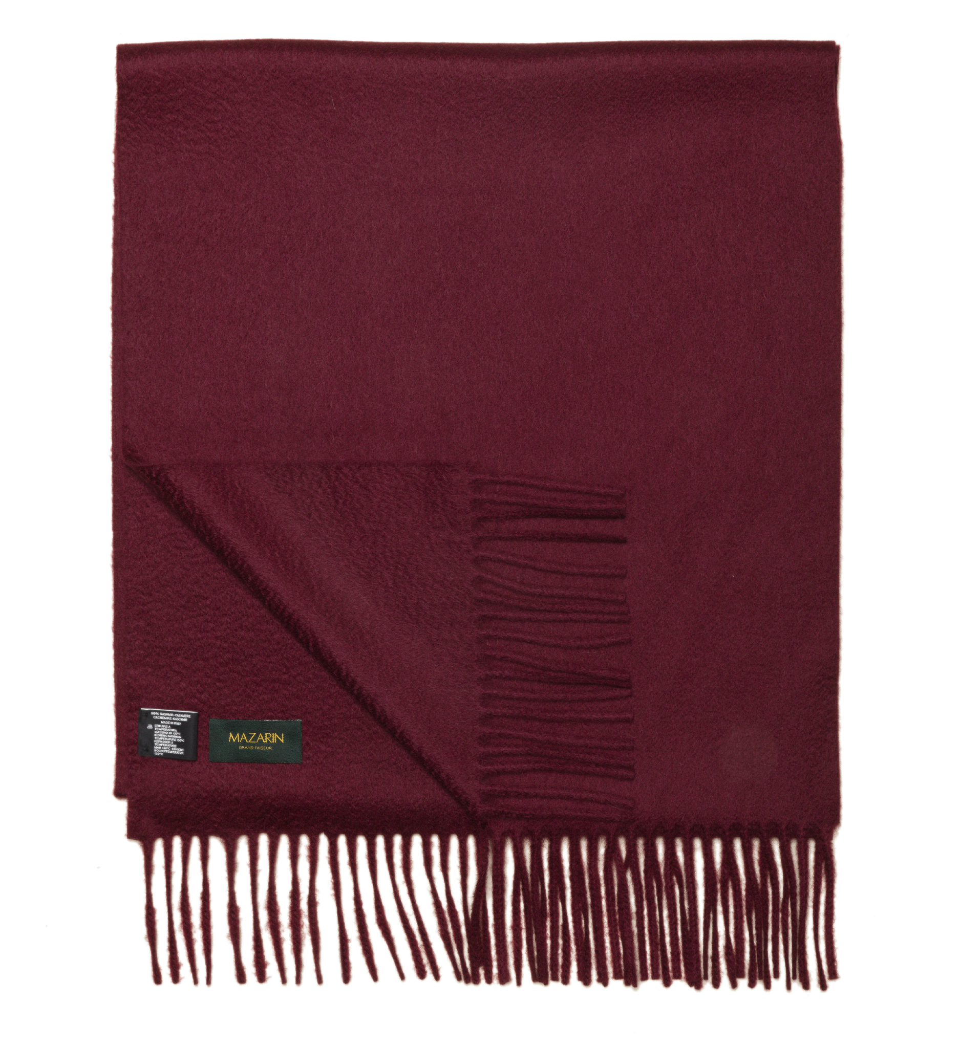 100% Cashmere Scarf - Burgundy