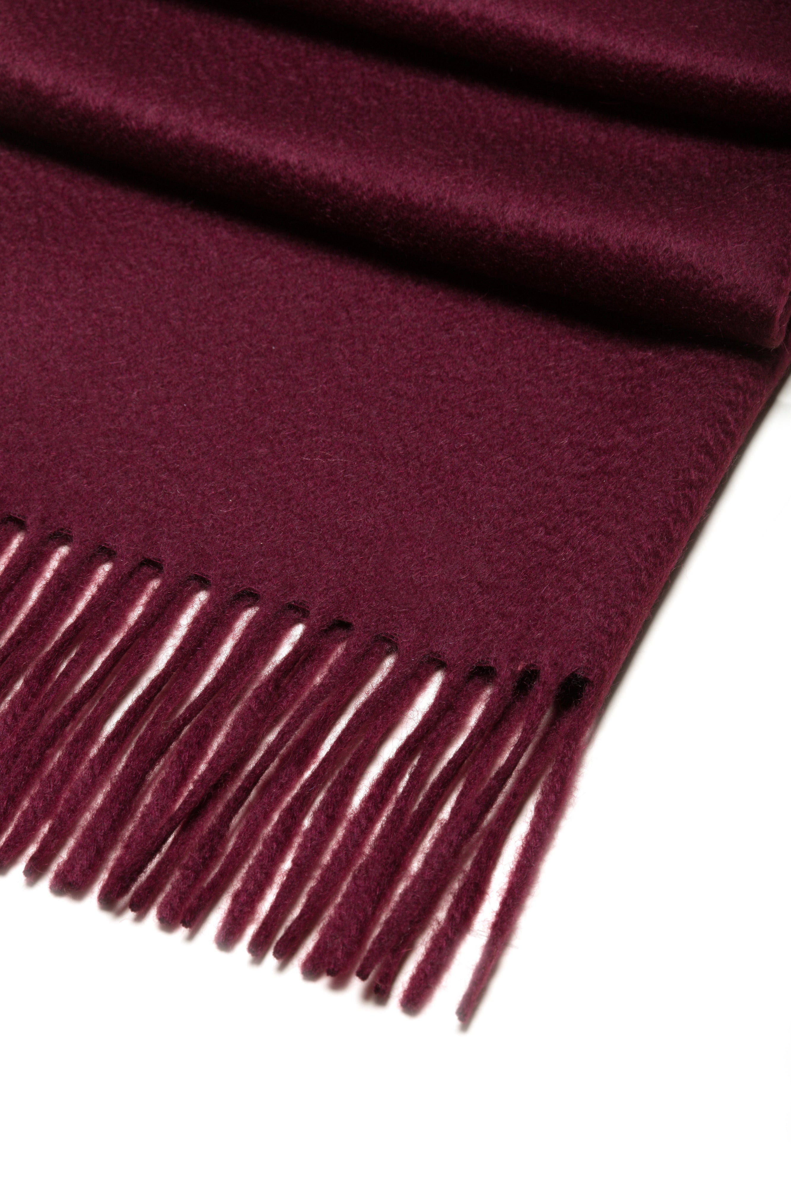 100% Cashmere Scarf - Burgundy
