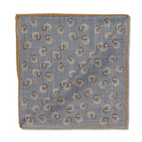 Pochette Gris & Beige - Motif Anneaux - Laine & Soie