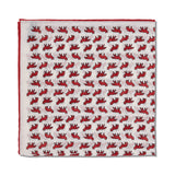 Pochette Neige & Rouge - Motif Renards - Laine & Soie