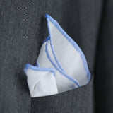 White & Denim - Pocket Square