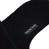 Navy Blue & Red - Polka-Dots - Cotton Lisle