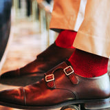 Rouge & Bleu marine - Chevrons - Super-solide fil d'Écosse