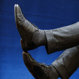 Black & Mottled Grey - Birdseye - Wool