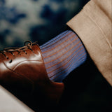 Midnight Blue & Hazel - Cotton Lisle