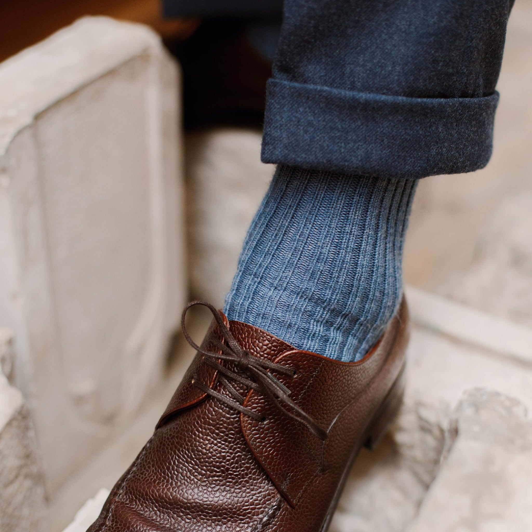 Bleu acier - Gamme Bison - Laine