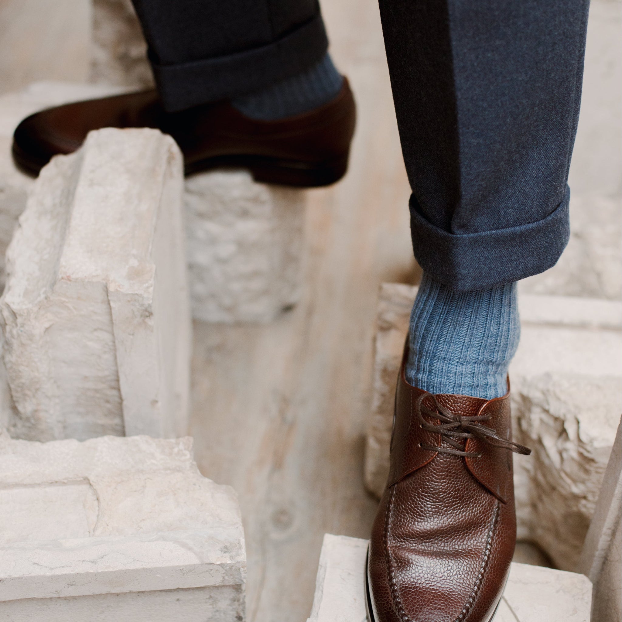 Bleu acier - Gamme Bison - Laine