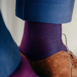 Bleu outremer & Rouge - Caviar - Super-solide fil d'Écosse