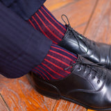 Navy & Red - Super-Durable Cotton Lisle