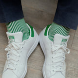 Vert & Blanc - Rayures transat - Super-solide fil d'Écosse