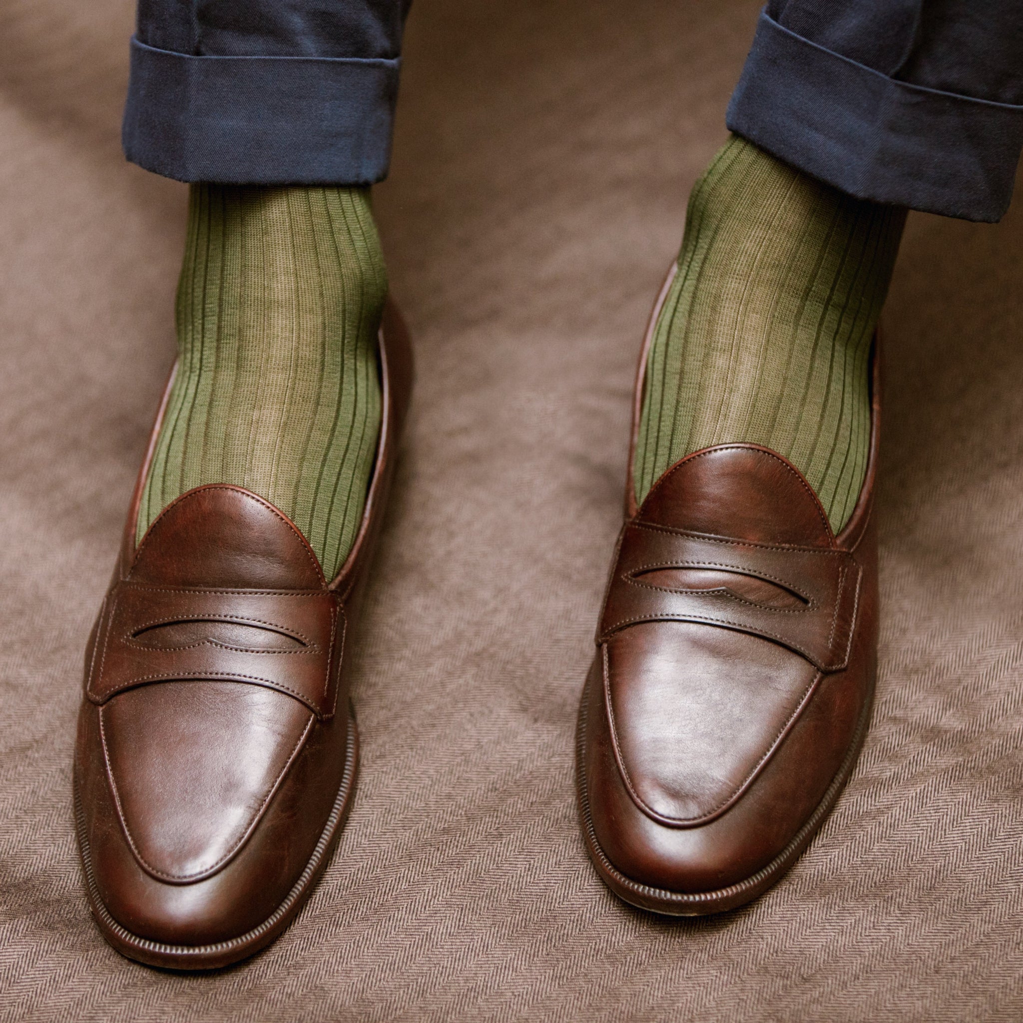 Verde caqui - Hilo de Escocia