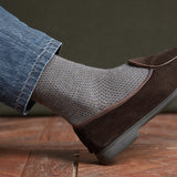 Taupe & Bleu - Caviar - Super-solide Laine & Coton