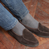 Taupe & Bleu - Caviar - Super-solide Laine & Coton