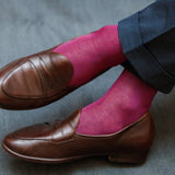 Red Carmine & Royal Blue - Birdseye - Cotton Lisle